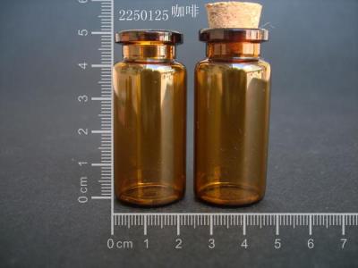 10ml glass bottle coffee cork bottle transparent mini bottle control bottle.