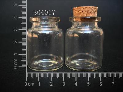 15ml transparent clamping bottle control bottle glass bottle cork bottle