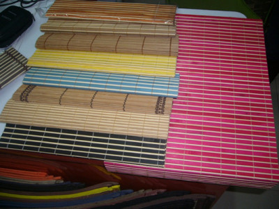 Mixed color Mixed stock bamboo table mat 30X45