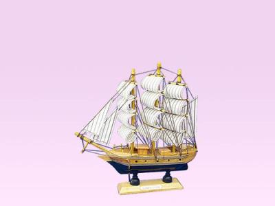 Business process 20CM wooden sailing boat wooden crafts-free ship