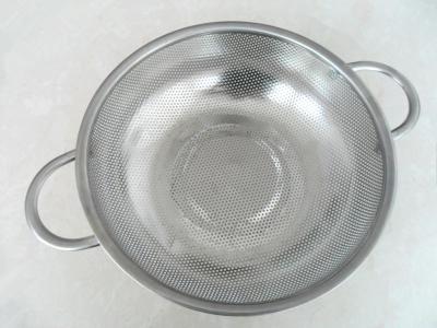 Stainless steel perforated double - ear basket, double - ear rice sieve