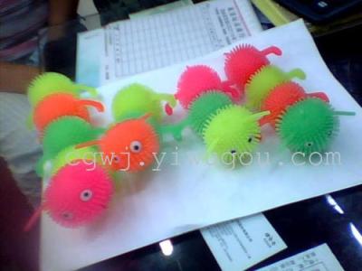 Section 3 caterpillars, flashing hairy balls, flashing massage balls, inflatable bounce