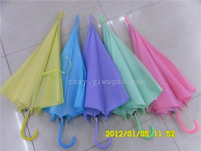 The popular umbrella is The 55-cm plain green environmental protection umbrella