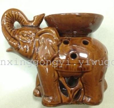 Elephant pottery incense buner