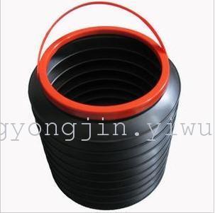 Folding telescopic bucket car garbage can be thickened washing bucket can be folded