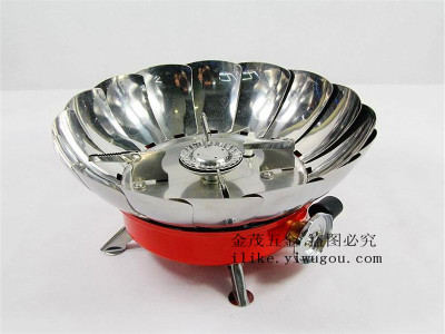 [Quality Assurance] Outdoor Camping Windproof Stove Head Picnic Utensils Lotus Furnace Card round Stove GQ-9004