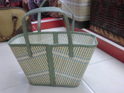 New Folding Environmental Protection Bamboo Basket Portable Bamboo Basket Bamboo Artwork Bags