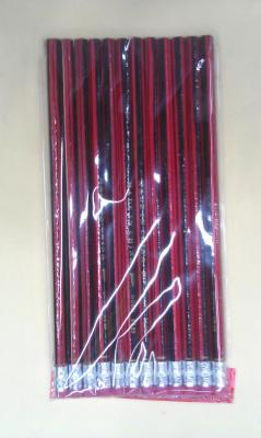 The classic black and red striped hb pencil