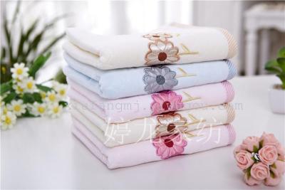 Towel wholesale cotton towels velour embroidered towel washcloth washing towel factory direct towel