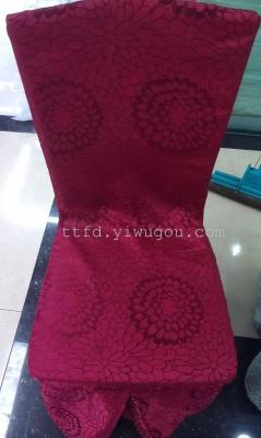 The Hotel chair cover, polyester jacquard chair cover, to figure to sample to fabric custom chair cover