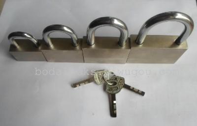 Yaguang big yuan Angle padlock blade square iron padlock pujiang padlock electroplating lock open square padlock