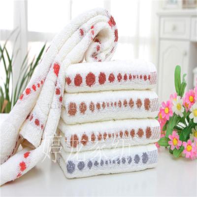 Towel wholesale polka dot towel cotton towel Yiwu factory direct towel cotton washcloth to wash 