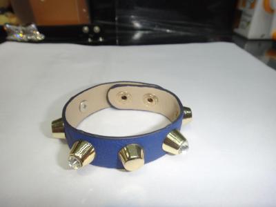 2013 latest rivet belt drill PU fashion leather bracelet