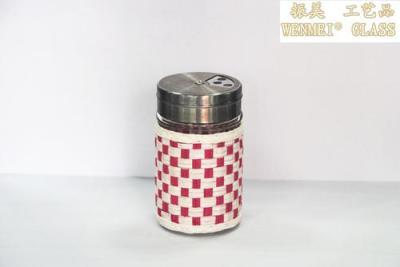 Wholesale Wenmei rattan craft glass rotary sealing barbecue seasoning cans out for choice