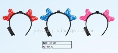 Butterfly knot button Flash Toys wholesale, lighted tiara