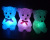Seven-Color Night Light Colorful Crystal Bear Particle Color Changing Night Light Wholesale