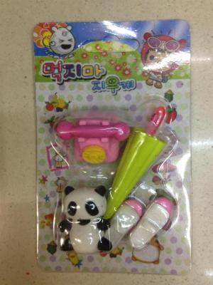 1000-3 Panda umbrella gear cartoon card Eraser