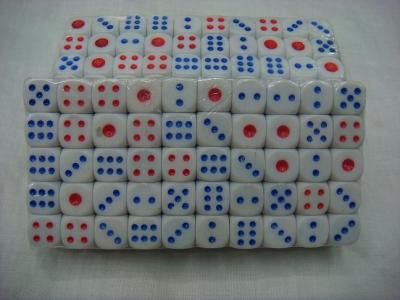 Plastic dice mahjong sieves 12 mm Plastic feed dice, chess dice, game chess flight