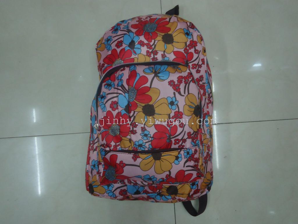 彩色花纹双肩背