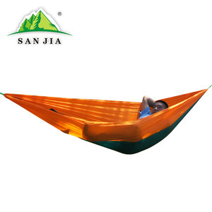 Certified SANJIA outdoor camping products assorted colors parachute fabric  hammock 