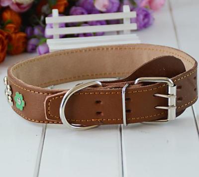 Pet products factory outlet sunflower pet collars pet collar leather dog Cap screw collars