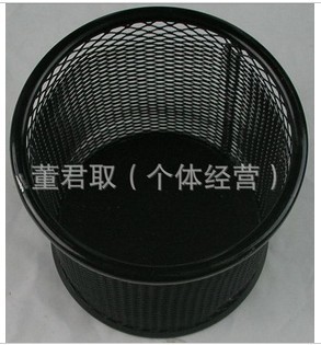 High quality round iron mesh spray rust-proof metal Pencil Cup round pen pencil vase stationery storage boxes