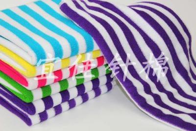 Microfiber striped towels/car wash/beauty shop towels dedicated towel/soft absorbent lint