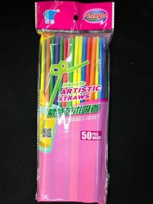 6mm * 26cm Mixed Color 50pcs Artistic Straw