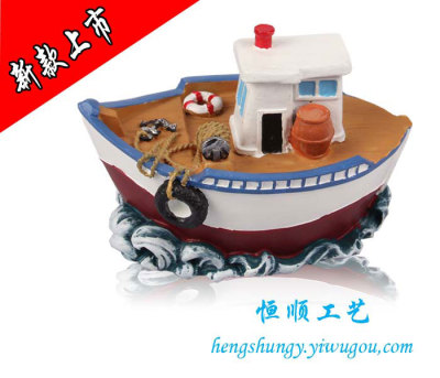 Boat piggy bank holiday gifts resin crafts home tree