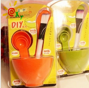 1418diy Beauty 4-Piece Set 4-in-13 Measuring Spoon Mask Bowl Mask Stick Facial Treatment Brush