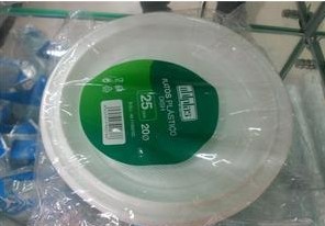 White Safety Disposable Service Plate