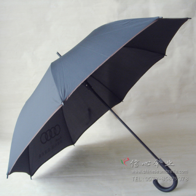 High Quality Full Fiber Bow-Free Handle Business Umbrella High-End Car Advertising Umbrella Black Umbrella Male XI-820