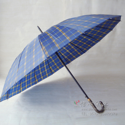 Oversized 16 Bones Checkered Umbrella Umbrella for Two Persons Straight Umbrella Men's Business Umbrella All-Weather Umbrella XB-018