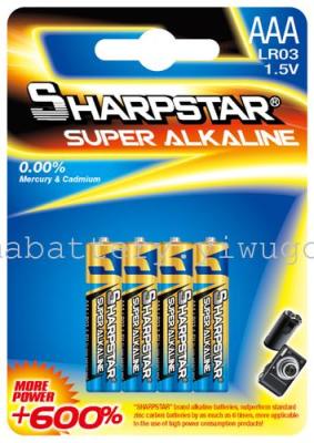 SHARPSTAR 4 7th hangtag alkaline batteries