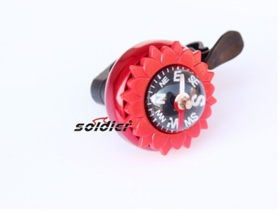 Bicycle bells aluminum wholesale alloy belt with colorful/sunflower compass bells