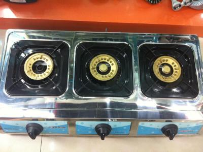 (Exclusive for Export, Not for Domestic Sales) Jinyu Jinyu Stainless Steel 3-Stove Gas Stove