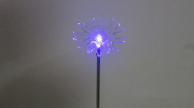 Solar Transparent Sunflower Lamp, Crystal SUNFLOWER, Solar Garden Lamp, Color Changing SUNFLOWER XY-F15