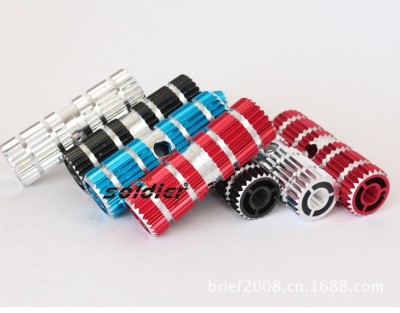 Bicycle foot column small foot column mountain bike hollow aluminum foot column pair/vertical grain foot column