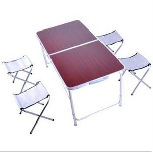 Family leisure folding table portable aluminum alloy set table and chair outdoor storage small table