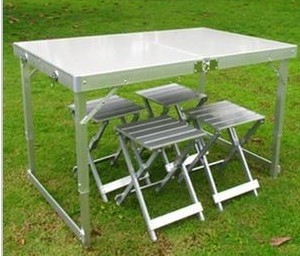 Outdoor folding tables and chairs picnic tables wooden conjoined portable publicity tables camping tables barbecue tables