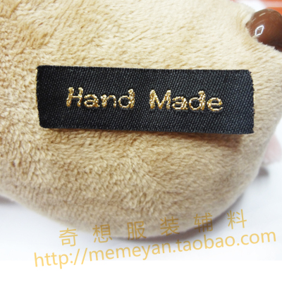 Handmade/Double Brocade Cloth Label/Woven Label/Weaving Mark/Headwear Fixing/Hand Made Trademark Collar Lable