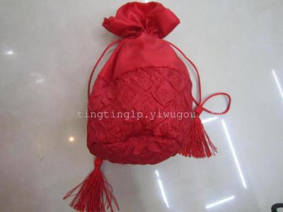 Red water sugar bag silk jewelry bag