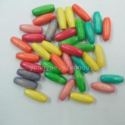 Supply quality environmental protection, colored wooden beads to wear feel curtain wooden beads, clothing accessories, all kinds of handicrafts beads