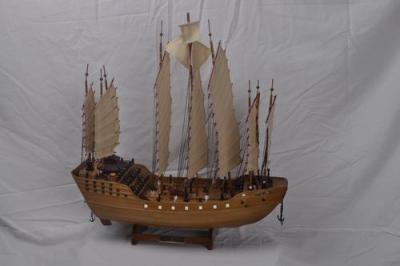 Business process of Zheng He's treasure ships, wooden sailboat, nautical wooden ship models