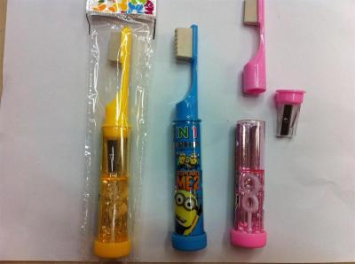 0 c shape toothbrush with rubber with bubble water triad thief dads toys pencil sharpener