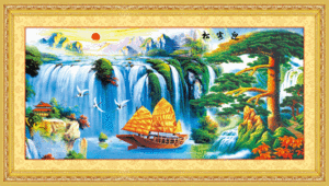 5D0120 pine money Edition (5D cross stitch)