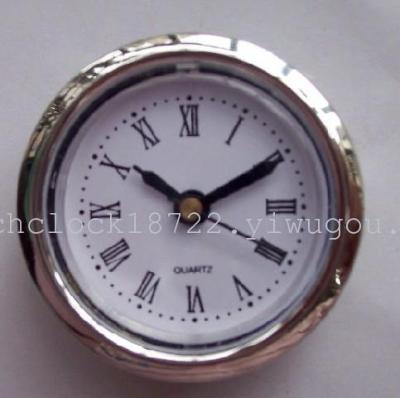 Hour/Inlaid Clock/Crafts Accessories/47mm round/Gold/Silver Frame/Round Movement/Arabic Numerals/Photo Frame Accessories