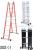 Folded Word household ladder telescopic ladder aluminum ladders 4X3 multifunction ladder articulation ladder