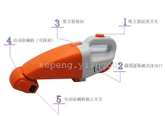 Vacuum cleaner made of high quality plastics, used car, equipped with a car cigarette lighter, head, 2 Motors combined. 