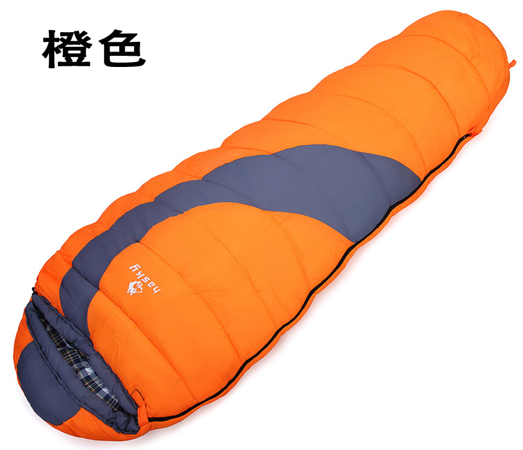 huskai outdoor camping mummy sleeping bag adult warm cold-proof spring and autumn sleeping bag 1.65kg can be spliced